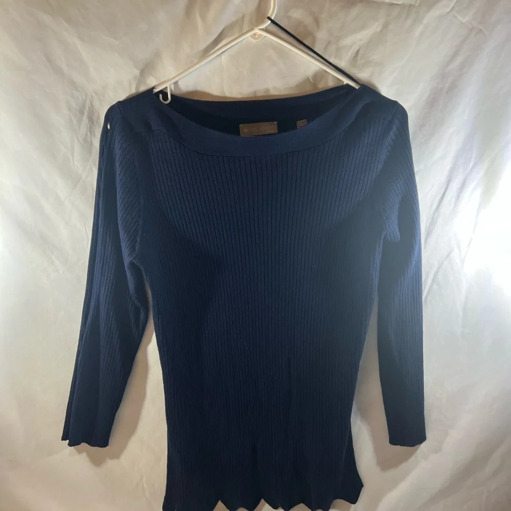 Revolution Deep Blue Ribbed Women's Sweater